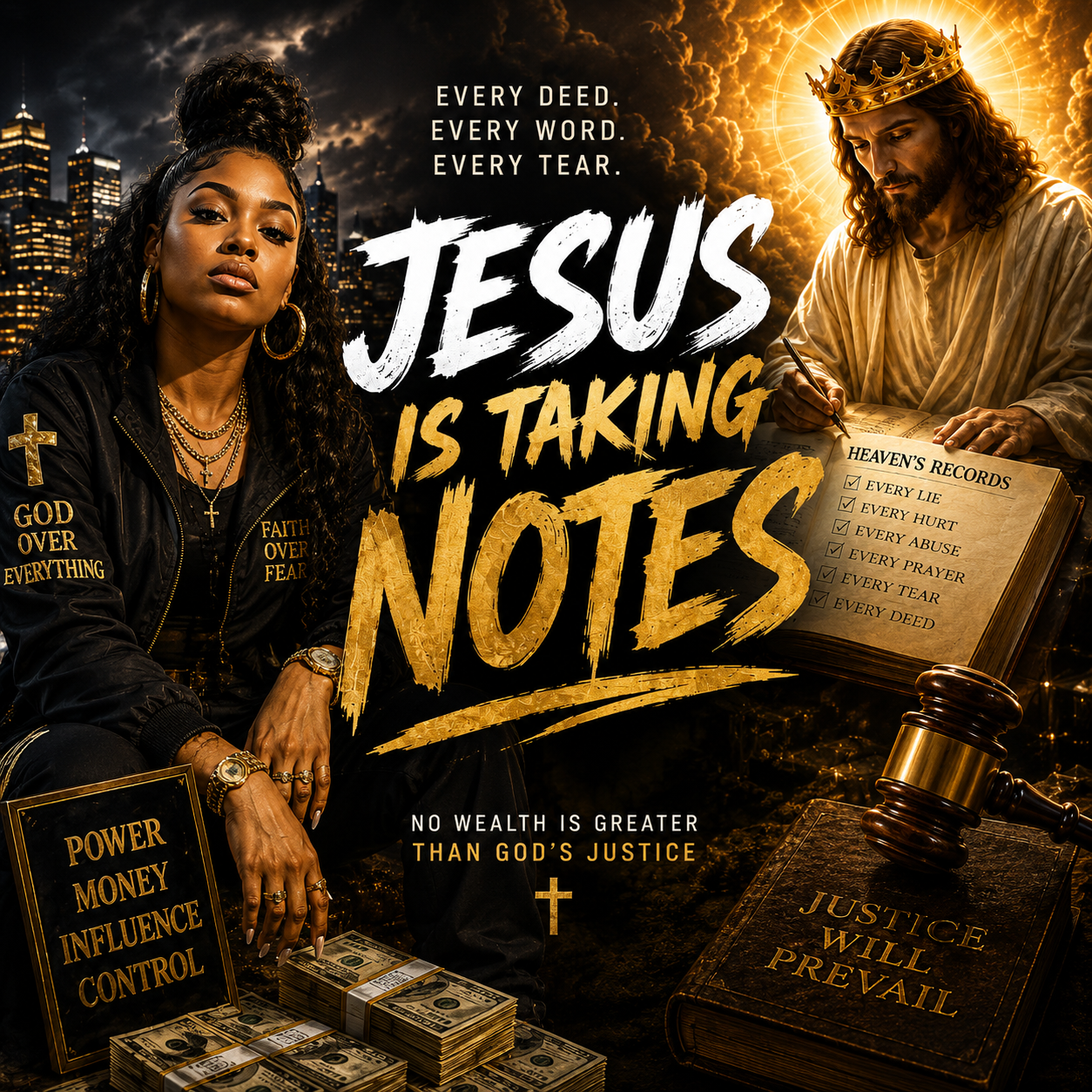 Jesus is taking notes